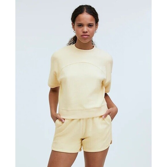 Madewell Ribbed Muscle Tee Botanical Dye Edition Daffodil Yellow Comfy Small - Picture 1 of 10